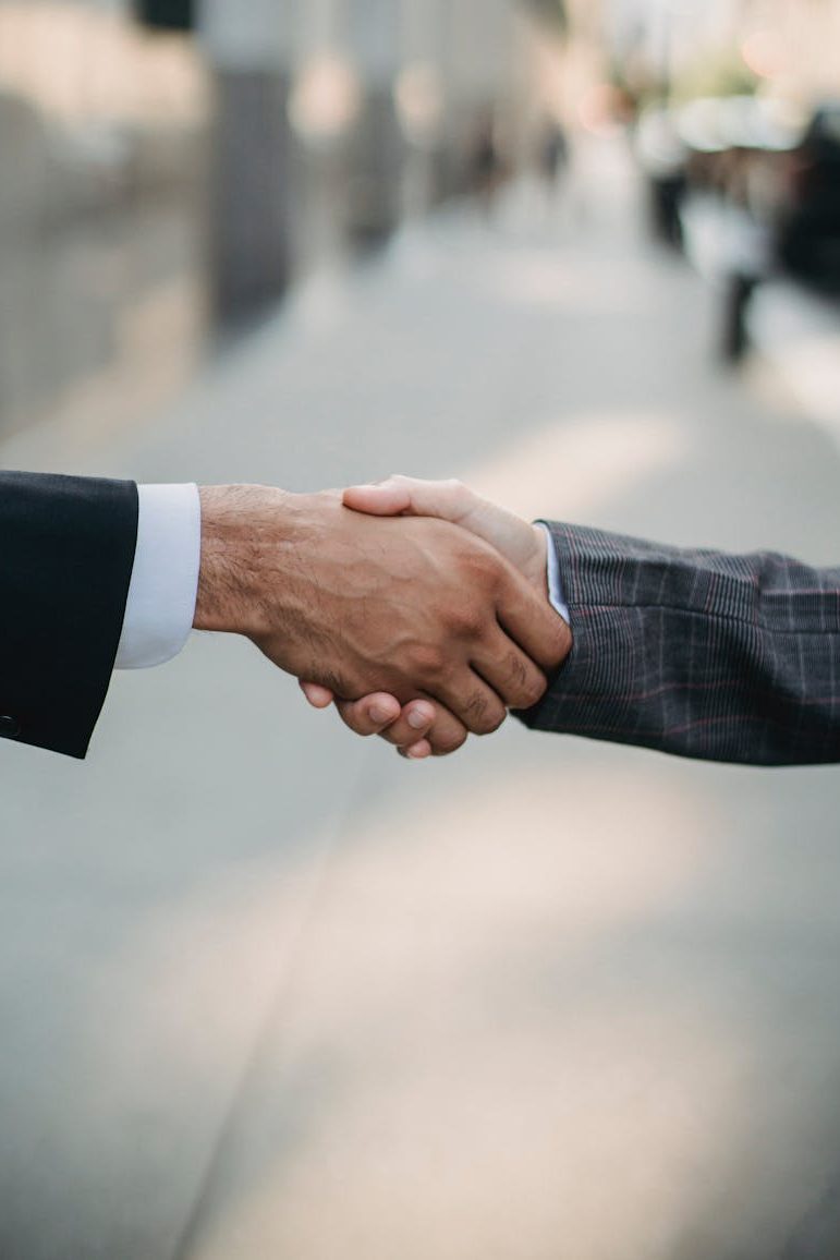 businessmen shaking hands